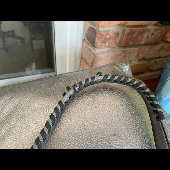 Cole Haan tote hobo metallic pewter blue interior - Picture 8 of 8